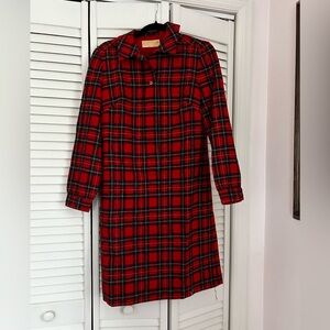 Vintage 1970’s Pendleton tartan plaid wool dress 100% wool